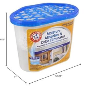 Arm & Hammer Moisture Absorber & Odor Eliminator 14oz Tub, 3 Pack - Eliminates Musty Odors & Freshens Air for Closets, Laundry rooms, Mud Rooms, white