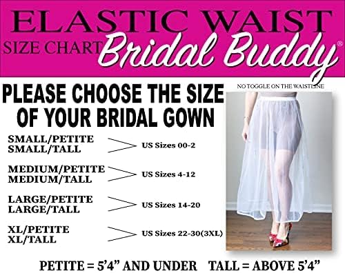 Bridal Buddy Wedding Dress Slip Drawstring Underskirt Accessory – As Seen on Shark Tank