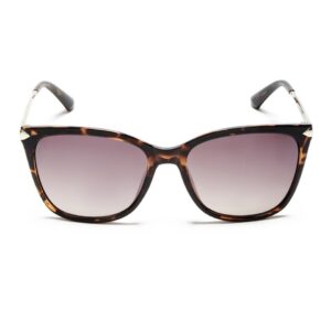 GUESS Women's Gu7483 Cat Eye Sunglasses, Dark Havana & Brown Mirror, 56 mm + 0