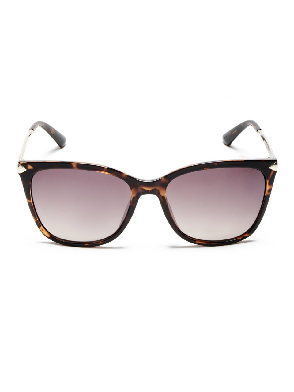 GUESS Women's Gu7483 Cat Eye Sunglasses, Dark Havana & Brown Mirror, 56 mm + 0