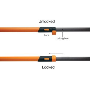 Fiskars 7.9ft-12ft Power-Lever Extendable Pole Saw and Tree Pruner - Lawn and Garden Tools - Black/Orange