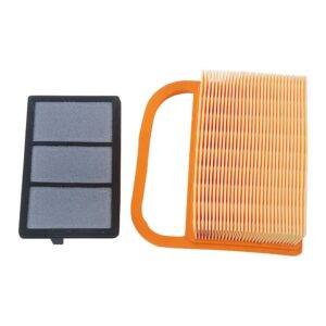 HIFROM Replace Air Filter + Pre Filter with Spark Plug Fit for BR320 STIHL TS410 TS420 Lawn Mower Replace 4238-140-1800 4238 140 4401 42381410300B