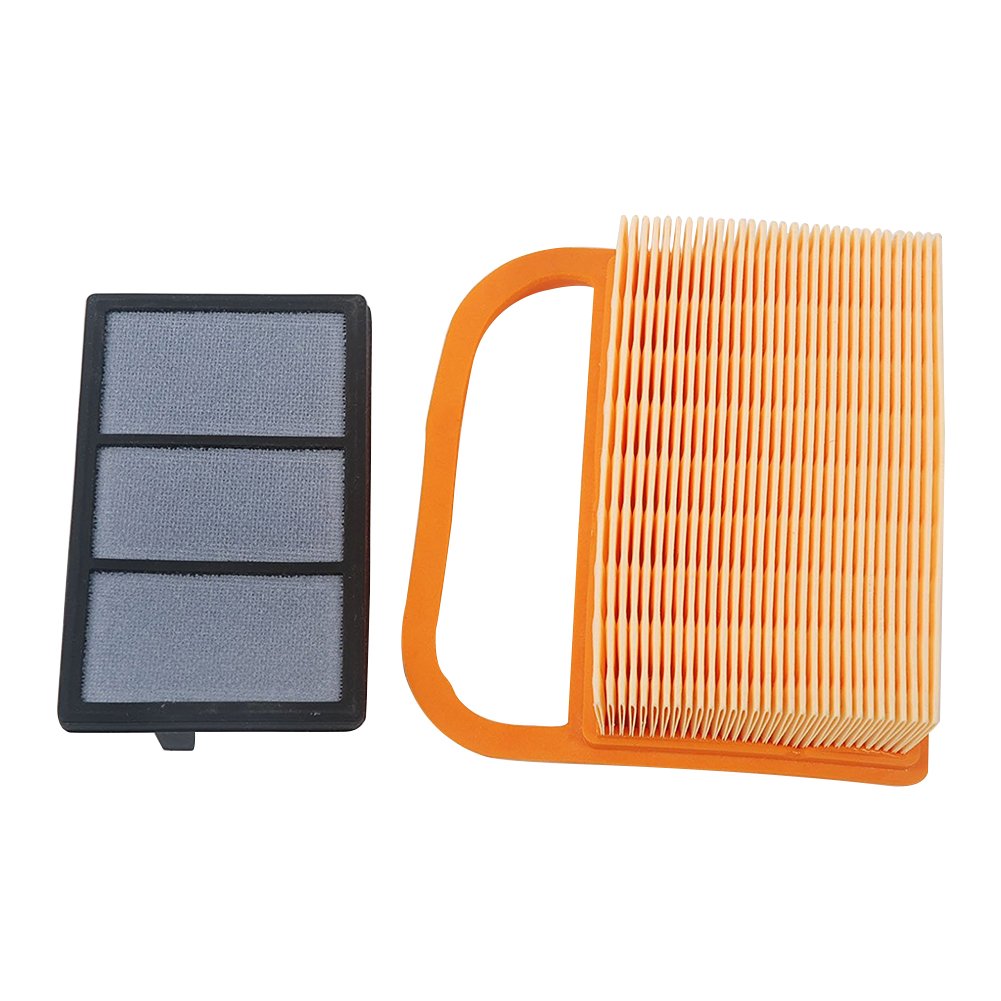 HIFROM Replace Air Filter + Pre Filter with Spark Plug Fit for BR320 STIHL TS410 TS420 Lawn Mower Replace 4238-140-1800 4238 140 4401 42381410300B