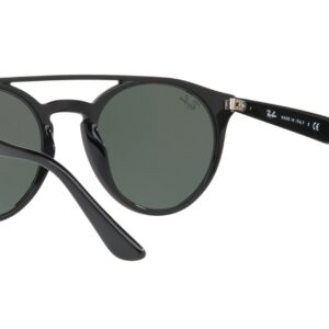 Ray-Ban Rb4279f Asian Fit Round Sunglasses, Black/Green, 51 mm