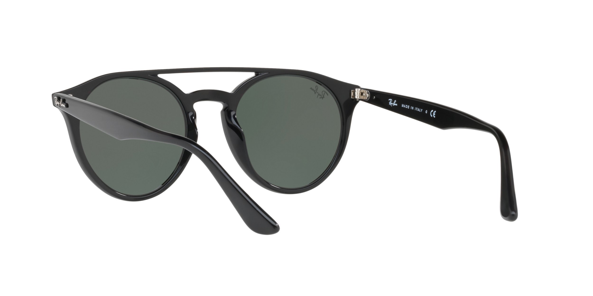 Ray-Ban Rb4279f Asian Fit Round Sunglasses, Black/Green, 51 mm