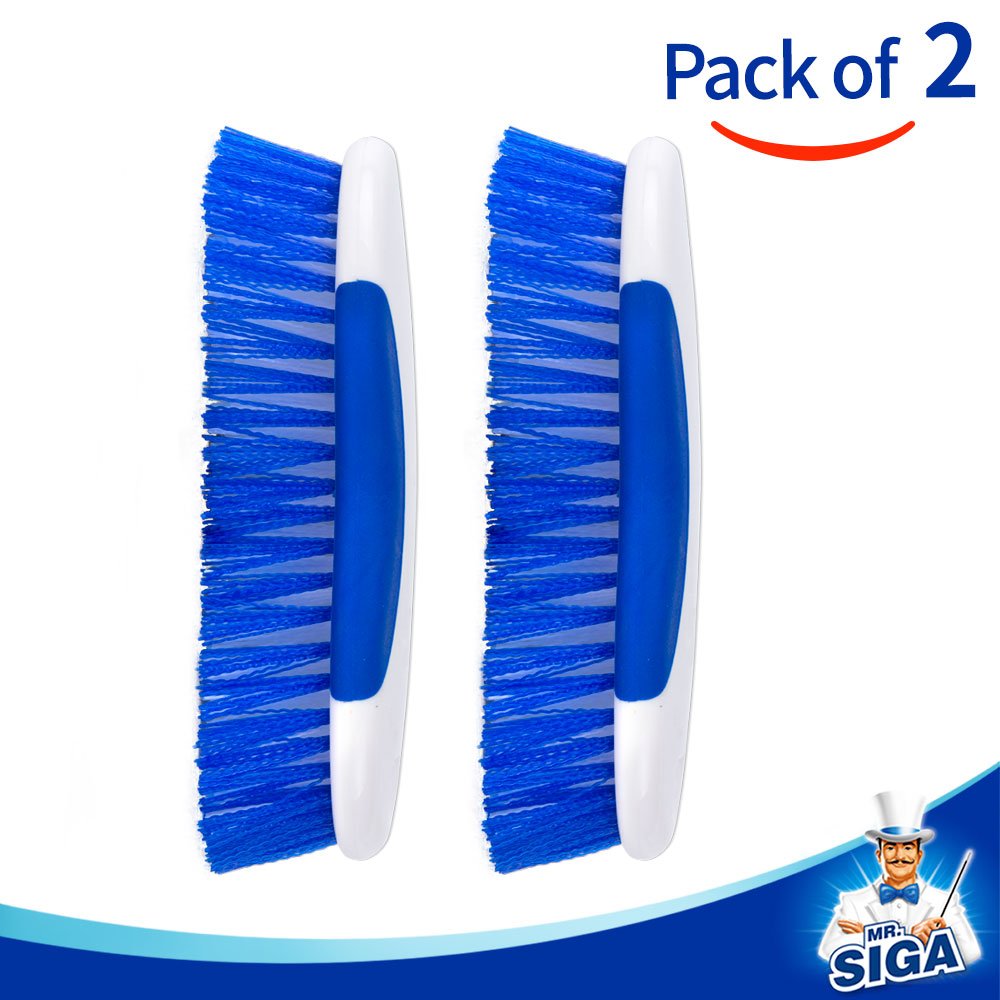 MR.SIGA Multi Purpose Heavy Duty Scrub Brush - Pack of 2