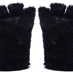 Odema Womens Winter Warm Gloves Cosplay Cat Paw All Cover Mittens for Girls