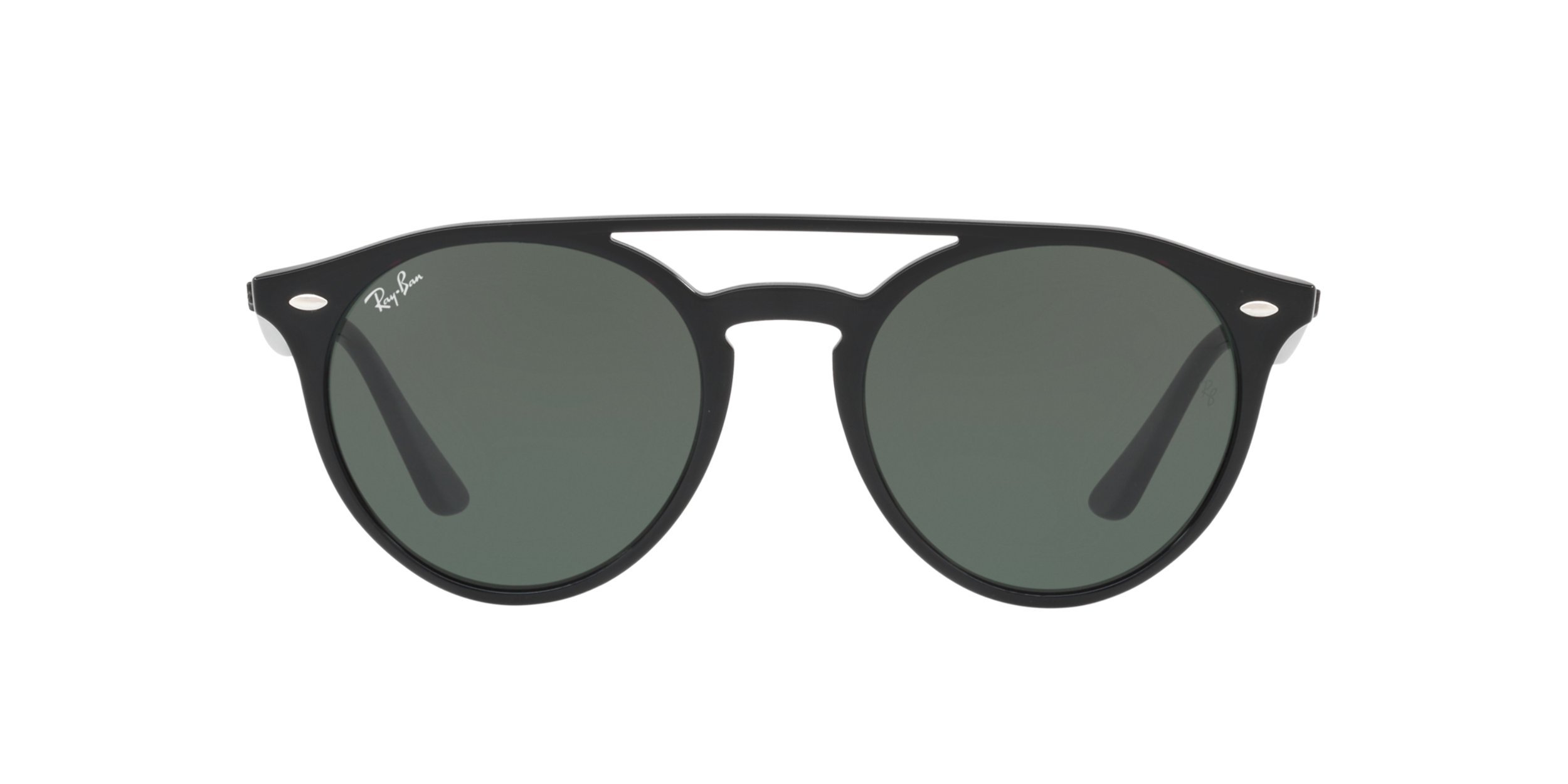 Ray-Ban Rb4279f Asian Fit Round Sunglasses, Black/Green, 51 mm