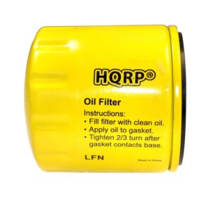 HQRP Oil Filter compatible with JOHN DEERE 300 series 316, 317, 318, 420 Garden Tractor, AM101207 TCA10018 Replacement