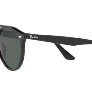 Ray-Ban Rb4279f Asian Fit Round Sunglasses, Black/Green, 51 mm