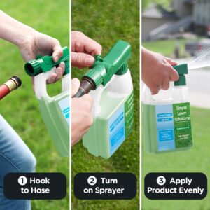 Maximum Green & Growth Fertilizer High Nitrogen 28-0-0 Liquid Lawn Food Spray Spring & Summer- Any Grass Type- Simple Lawn Solutions - Concentrated Quick & Slow Release Attached Sprayer (32 Ounce)