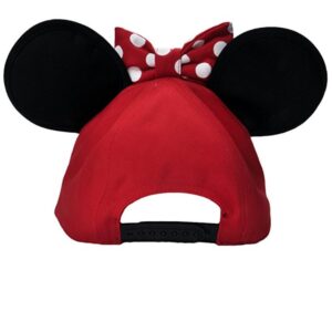 Disney Women's Minnie Mouse Bow Ears Baseball Hat (Red)