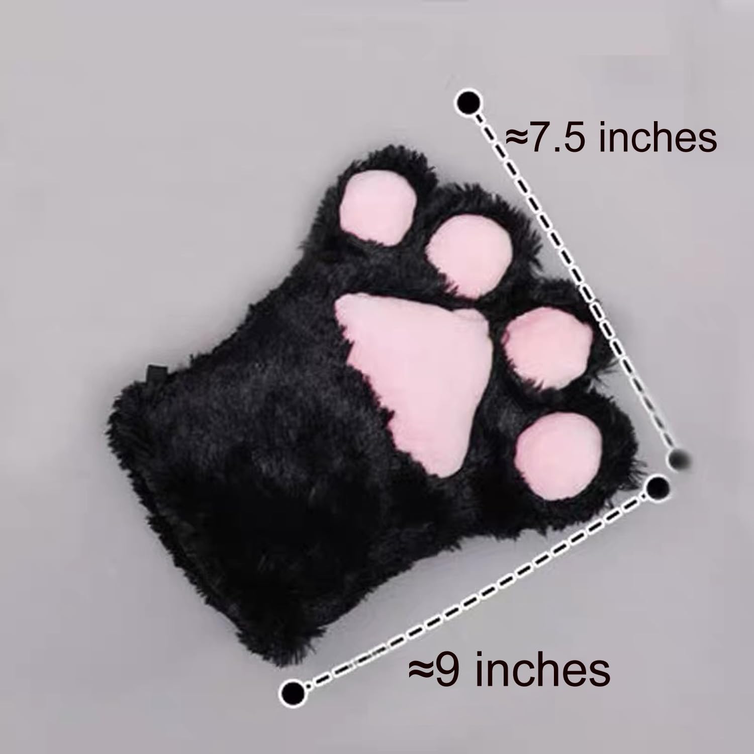 Odema Womens Winter Warm Gloves Cosplay Cat Paw All Cover Mittens for Girls