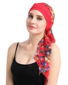 knits fitted turban hat for cancer women diy easy tie chemo bandana