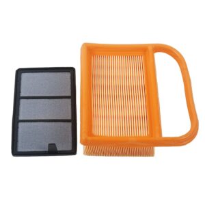 HIFROM Replace Air Filter + Pre Filter with Spark Plug Fit for BR320 STIHL TS410 TS420 Lawn Mower Replace 4238-140-1800 4238 140 4401 42381410300B