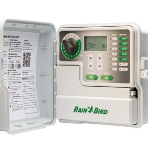 Rain Bird SST1200OUT Simple-to-Set Indoor/Outdoor Sprinkler/Irrigation Timer/Controller, 12-Zone/Station (this New/Improved Model Replaces SST1200O),Gray/Green