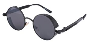 feisedy retro gothic steampunk sunglasses round metal frame punk circle inspired shade men b1857