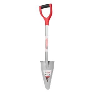 root assassin 32" mini garden shovel/saw - the original & best award winning combo gardening spade tool, yard, root, stump, tree removal, landscaping, trimming specialized digging (32" shovel/saw)