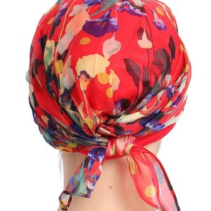 Knits Fitted Turban Hat for Cancer Women DIY Easy Tie Chemo Bandana