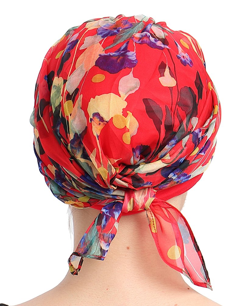 Knits Fitted Turban Hat for Cancer Women DIY Easy Tie Chemo Bandana