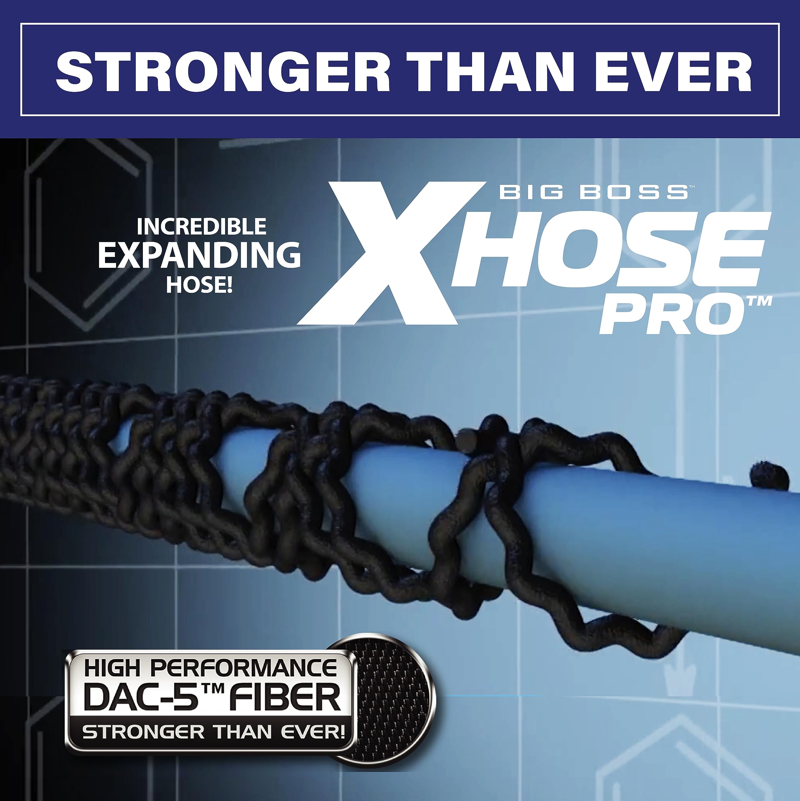 Xhose Pro Garden Hose, 100 Foot Expandable Garden Hoses, Tough & Flexible Water Hose, Lightweight, Solid Brass Fittings, Kink Free, Easy to Use & Store