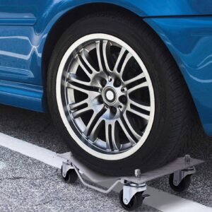 Goplus 4 PCS 4 X 3 Set Wheel Dollies Dolly Tire Skates Vehicle Car Auto Repair Moving Diamond, Gray