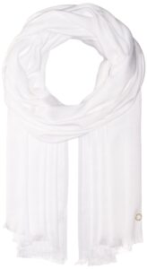 calvin klein women's pashmina scarf, eggshell solid, one size