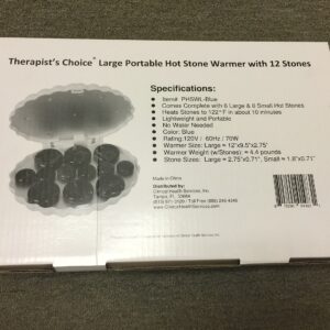 Therapist’s Choice® Portable Hot Stone Warmer with 12 Stones for Massage Therapy