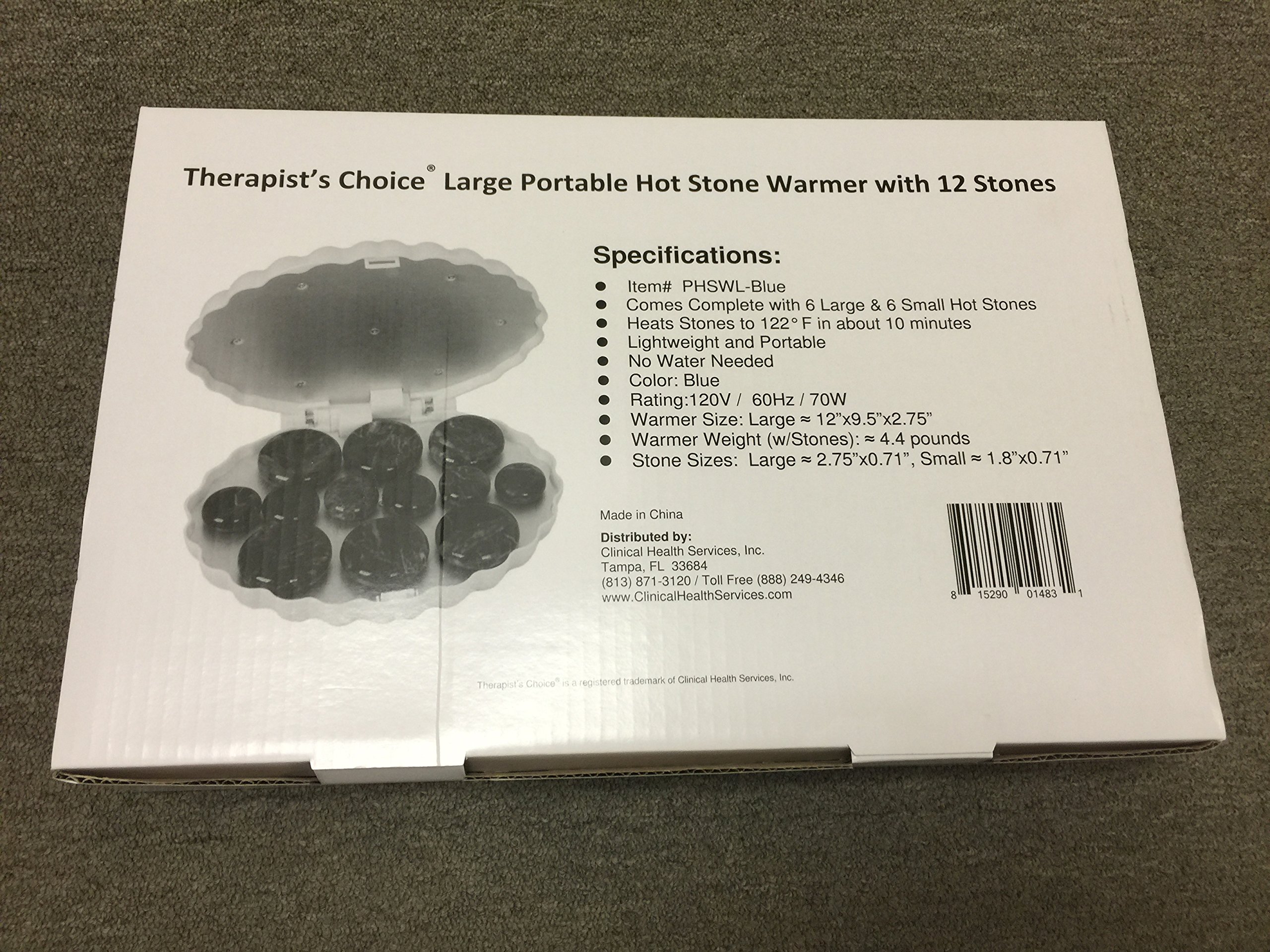 Therapist’s Choice® Portable Hot Stone Warmer with 12 Stones for Massage Therapy