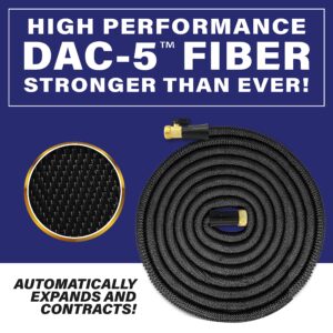 Xhose Pro Garden Hose, 100 Foot Expandable Garden Hoses, Tough & Flexible Water Hose, Lightweight, Solid Brass Fittings, Kink Free, Easy to Use & Store