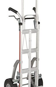 Magliner NPKC16G2C5H-V Aluminum Brake Hand Truck, Frame Extension, Double Grip Handle, 18" x 9" Nose, 10" Wheels, Stair Climbers, 500 lb. Capacity, 60" Height, 21.5" Width, 20.5" Length