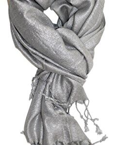 Ted and Jack - Dreams of Stardom Sparkling Metallic Pashmina Scarf in Silver