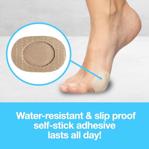 ZenToes Bunion Pain Relief Pads to Wear with Shoes - Moleskin Guards Protect Feet for Men and Women, All-Day Water-Resistant Self-Stick Adhesive - 24 Cushions