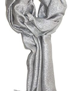 Ted and Jack - Dreams of Stardom Sparkling Metallic Pashmina Scarf in Silver