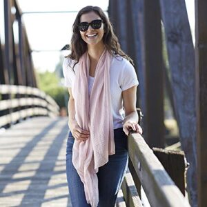 Hadley Wren Women's Lightweight Summer Insect Shield Scarf, Classic Light Pink, One Size