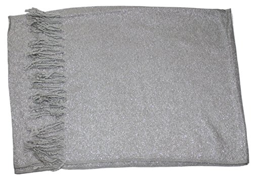 Ted and Jack - Dreams of Stardom Sparkling Metallic Pashmina Scarf in Silver