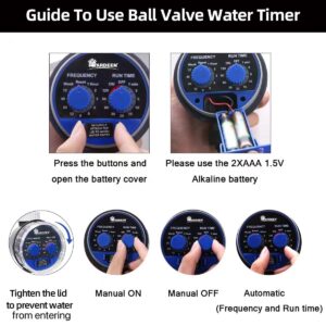 Yardeen Water Timer Electronic Hose Sprinkler Garden Irrigation Controller Two Dial,No Water Pressure Required