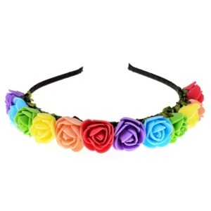 love sweety boho floral crown rose flower headband hair wreath