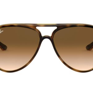 Ray-Ban Women's Pilot Aviator Sunglasses, Matte Havana/Light Brown, One Size