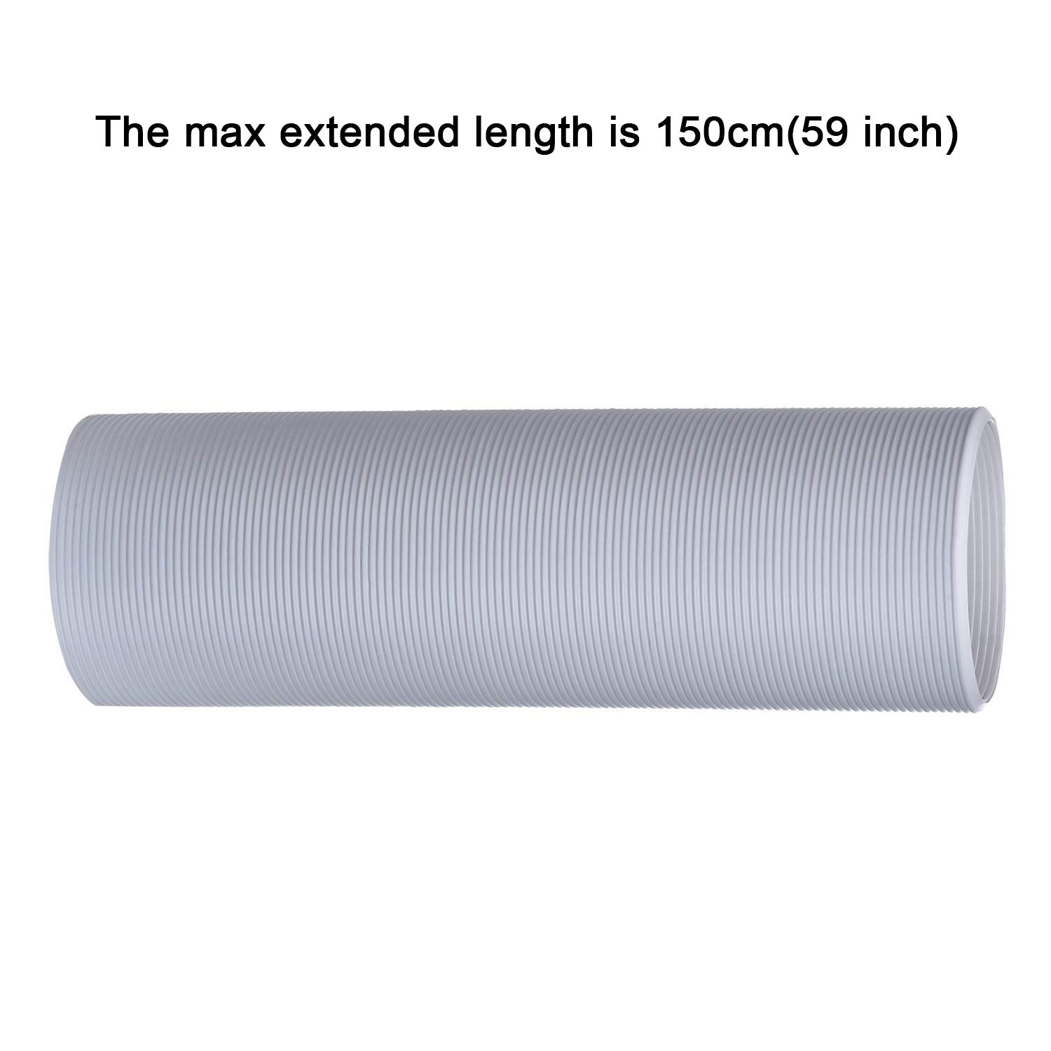 Air Conditioner Exhaust Hose with 5 Inches Diameter, Counterclockwise Thread Compatible with Portable Air Conditioner (59 Inches Length)