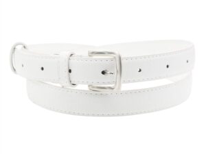 maikun white womens belt for jeans pants dress, womens skinny belt 39.4''long, for waist size 32-34''