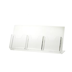 Source One Deluxe Clear Acrylic Countertop Greeting Card Display 1 & 3 Pockets Available (1, 3 Pocket)