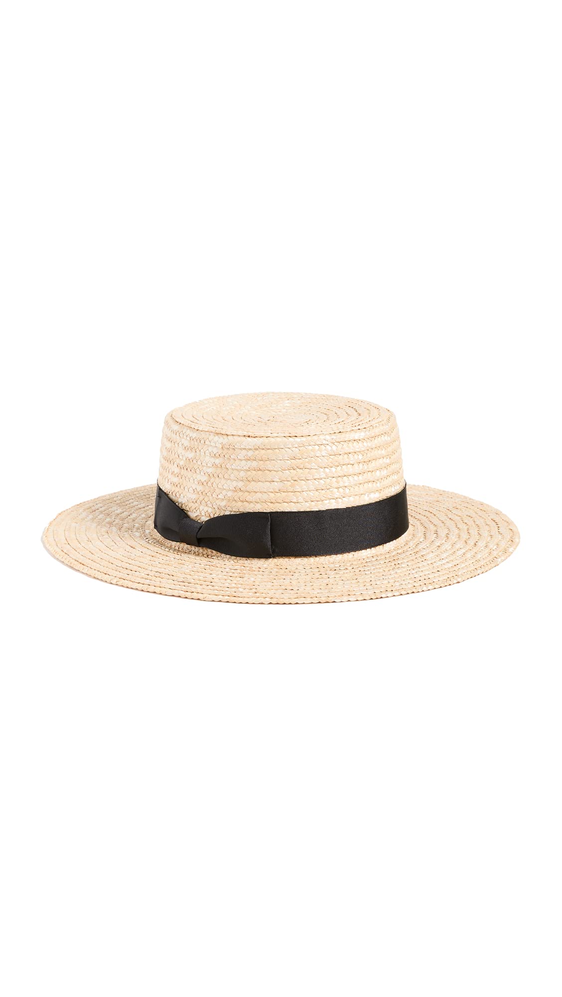 Lack of Color Women's Spencer Boater Hat, Natural/Black, M