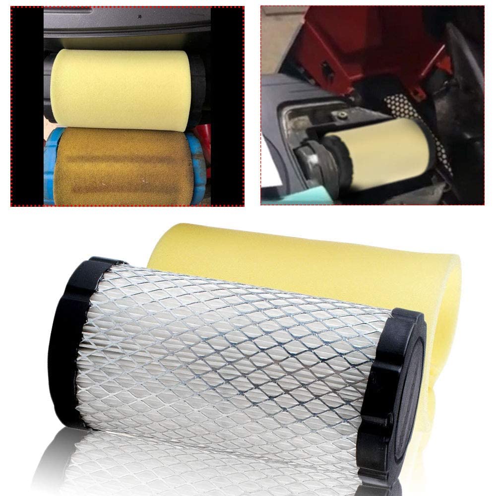 HIFROM Air Filter + Pre Filter Replacement for 793569 John Deere GY21055 MIU11511 Rotary 12673 Stens 100-929,Lawn Mower Air Filter