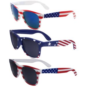 grinderpunch 3 pairs team usa bulk american sunglasses flag classic patriot