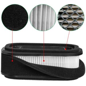 HIFROM Air Filter Combo s Replacement for Kawasaki 11013-2204 11029-2016 11029-2005 11013-2139 Fits Models FD620D FD661D John Deere MIU11376 M76076 M117254 Fits Models 425 445 2500