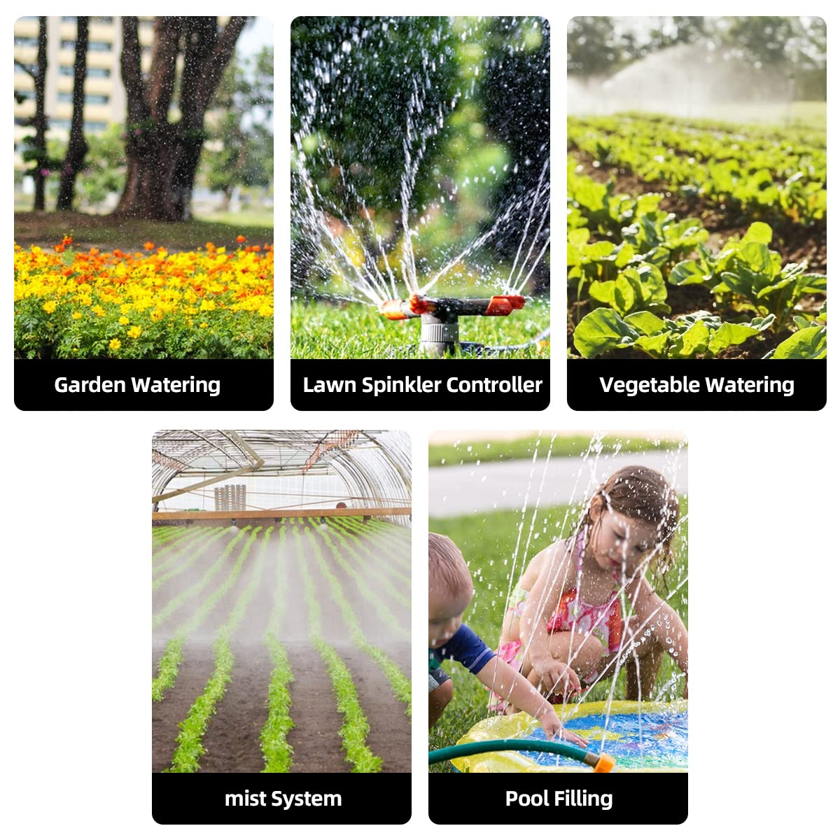 Yardeen Water Timer Electronic Hose Sprinkler Garden Irrigation Controller Two Dial,No Water Pressure Required