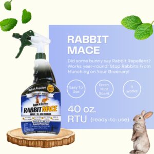 Nature’s MACE 40 Ounce Rabbit Repellent Spray, Rabbit Deterrent for Garden, Rabbit Repellent Outdoor, Rabbit Repellent for Garden, Safe for Dogs, Pets, People, & Plants