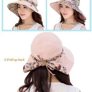 HAPEE Womens Garden Hat,Both Sides wear, Foldable Wide Brim UPF 50+,pefect for Women Fishing