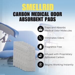 SMELLRID Carbon Medical Odor Absorbent Pads: 6 (4"x16") Gray